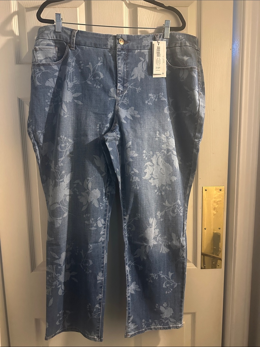 Chico's Blue Floral Denim jeans
